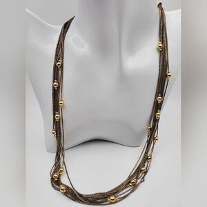 The Enchanted mistress gold‎ ball necklace